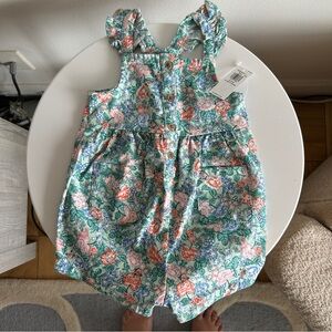 Old Navy Floral Print Romper One-Piece for Baby/Toddler with Pockets (6-12 M)